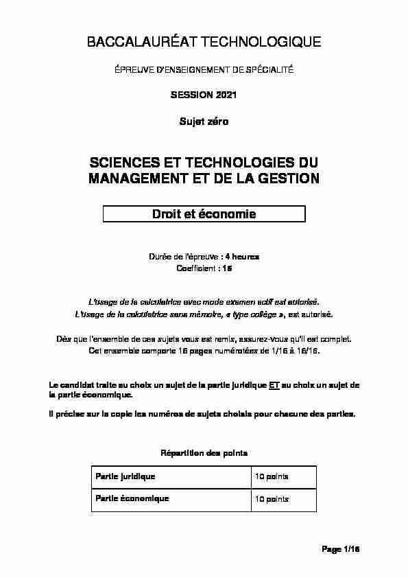 [PDF] Sujet 0 Droit et économie - Crcom