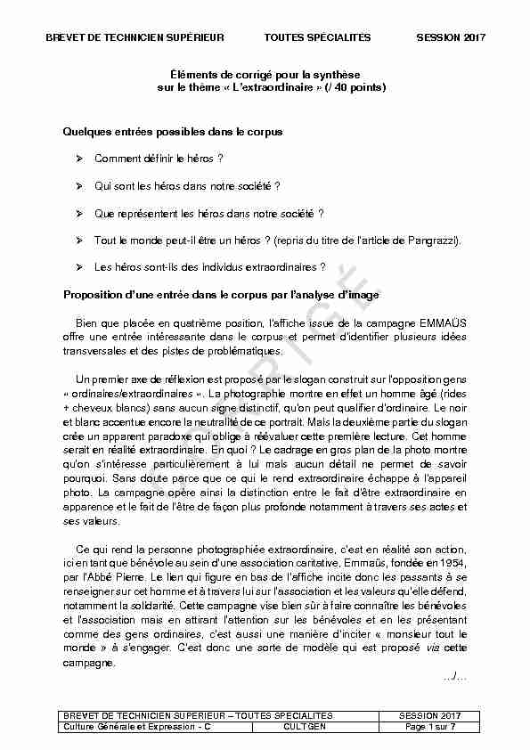 [PDF] Éléments de corrigé pour la synthèse sur le thème  - AC Nancy Metz