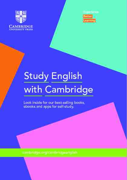 Study English with Cambridge