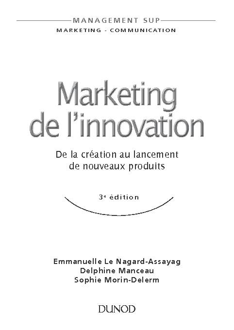 [PDF] Marketing de linnovation Marketing de linnovation - Dunod