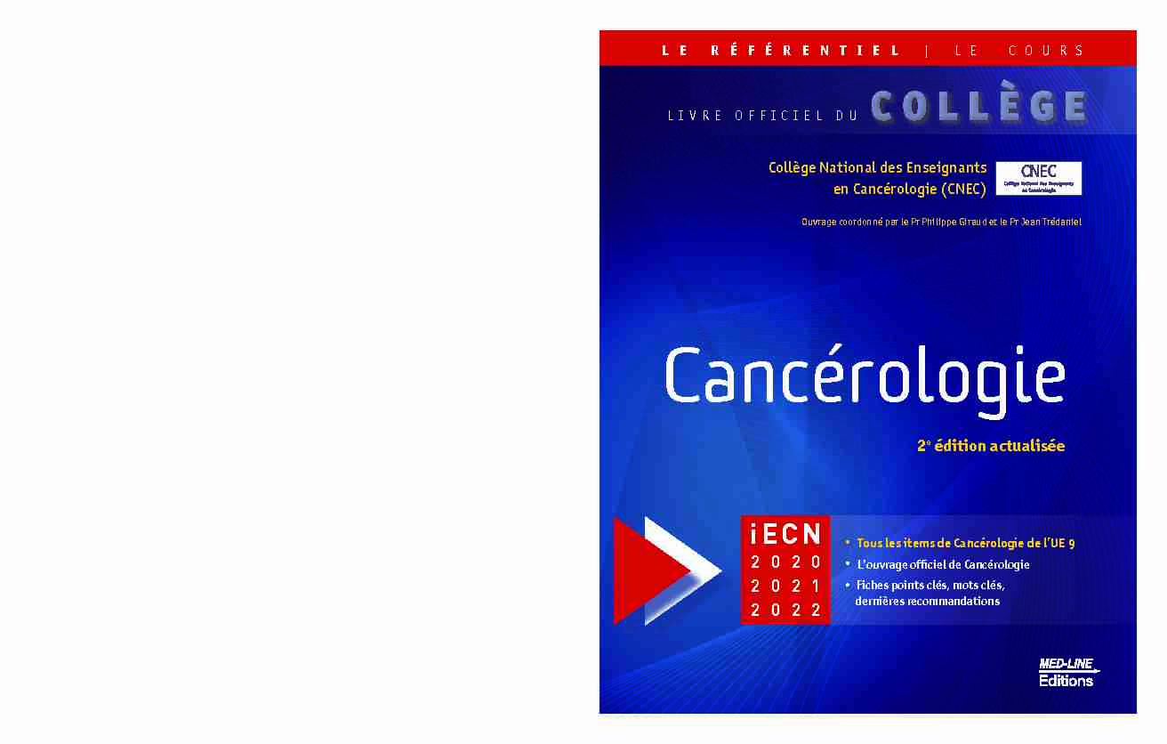 [PDF] Cancérologie - Med-Line