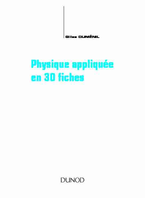 [PDF] Physique appliquée en 30 fiches - Dunod