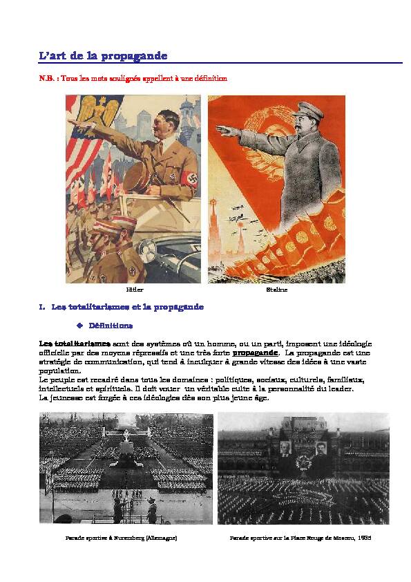 L'art de la propagande - Académie de Poitiers