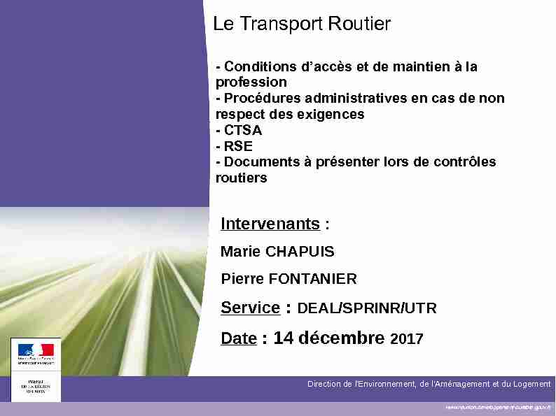 [PDF] Le Transport Routier