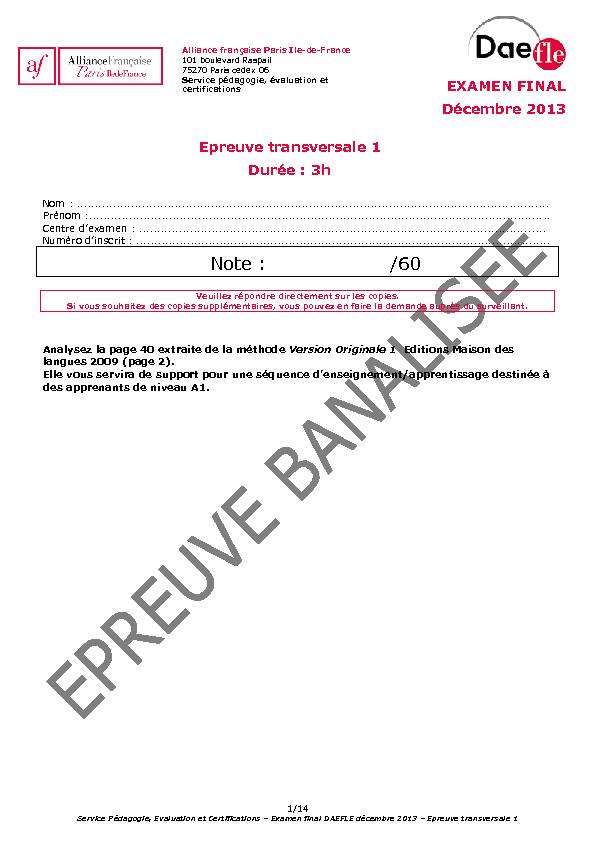 [PDF] Note : /60 - Alliance Française Trieste