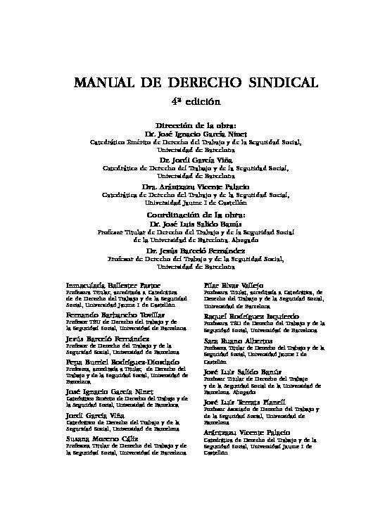 [PDF] MANUAL DE DERECHO SINDICAL - Marcial Pons