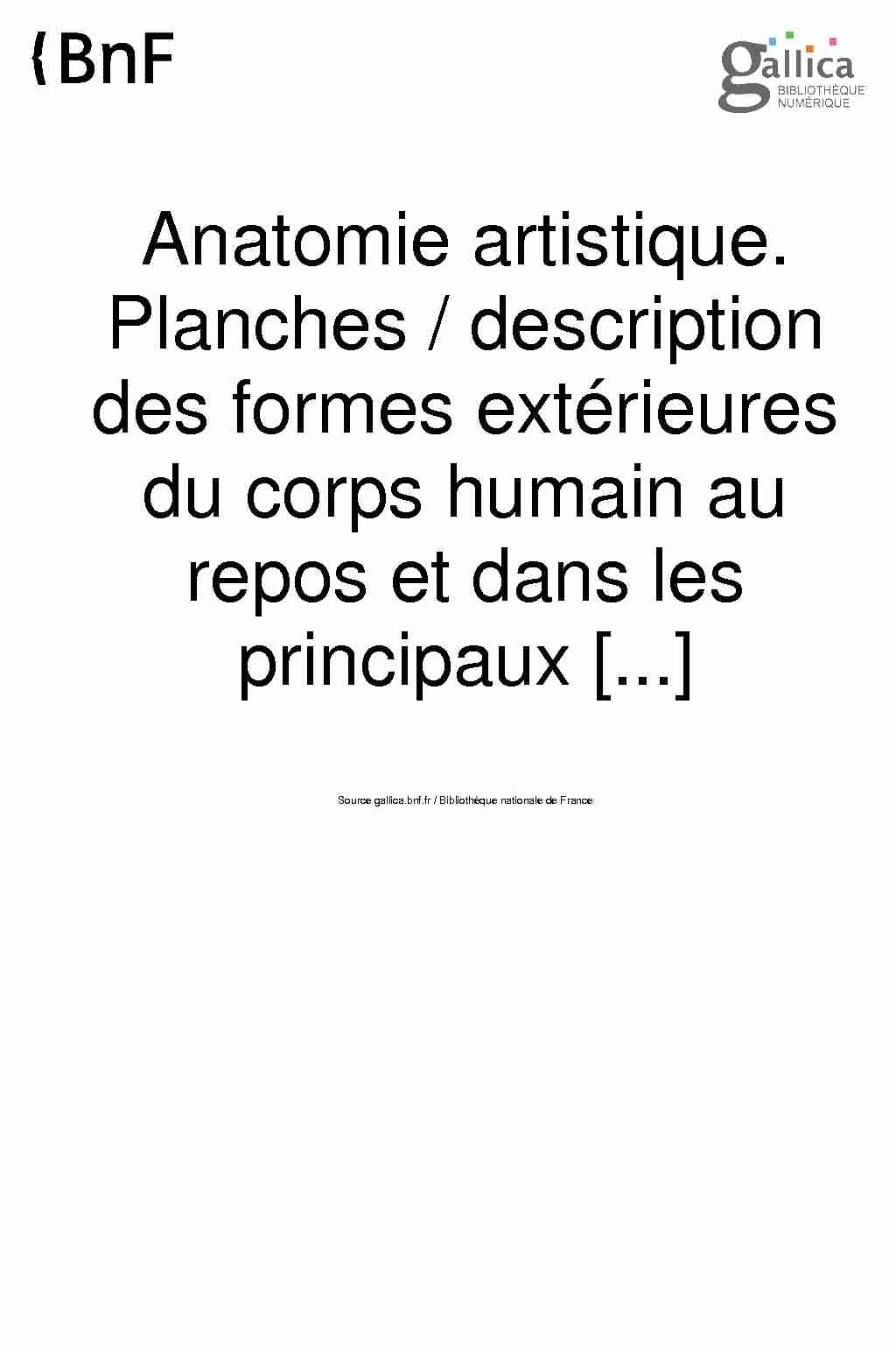 [PDF] Anatomie artistique Planches / description des formes  - Pierres-Info