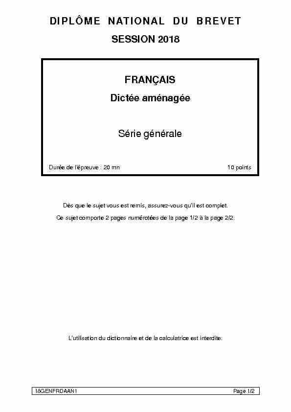 [PDF] Dictée aménagée - mediaeduscoleducationfr