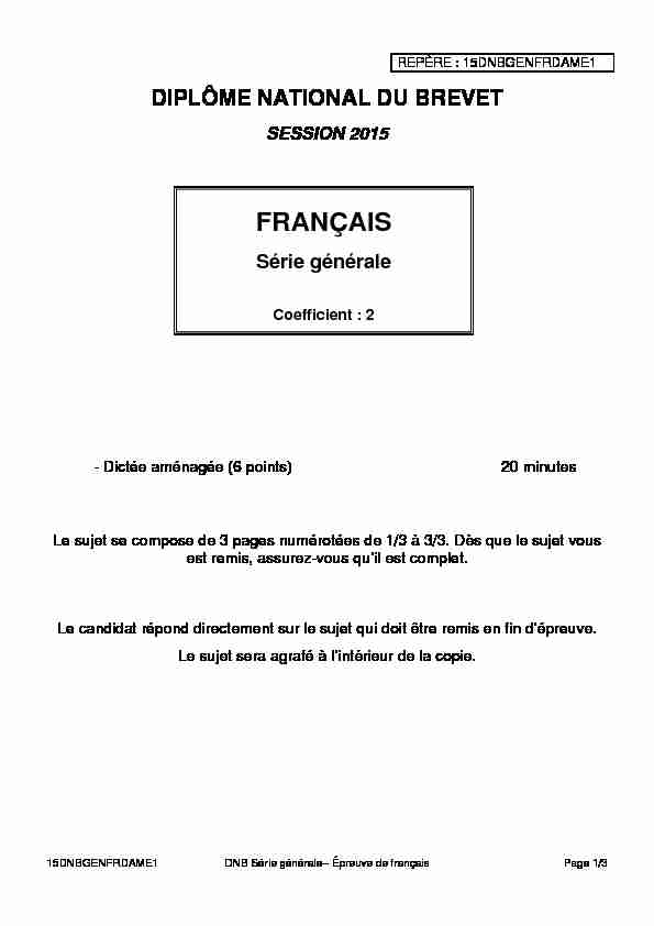 [PDF] (Dictée aménagée saint exupéry) - Aix - Marseille
