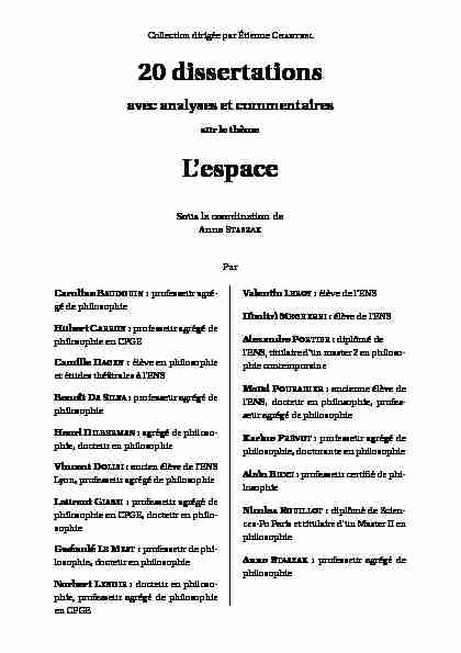 20 dissertations Lespace