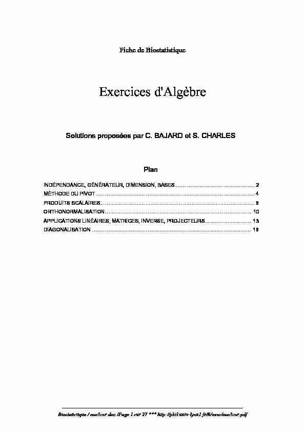 [PDF] Exercices dAlgèbre