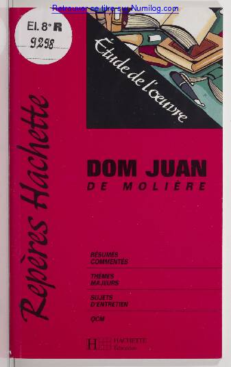 «Dom Juan» de Molière. Étude de lœuvre