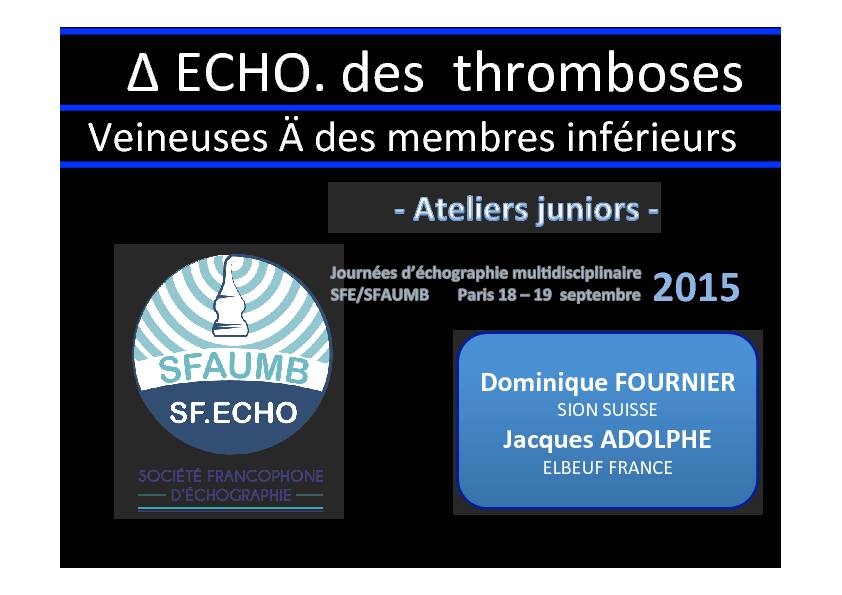 [PDF] ECHO-DOPPLER veineux des membres iférieurspptx - SFEcho