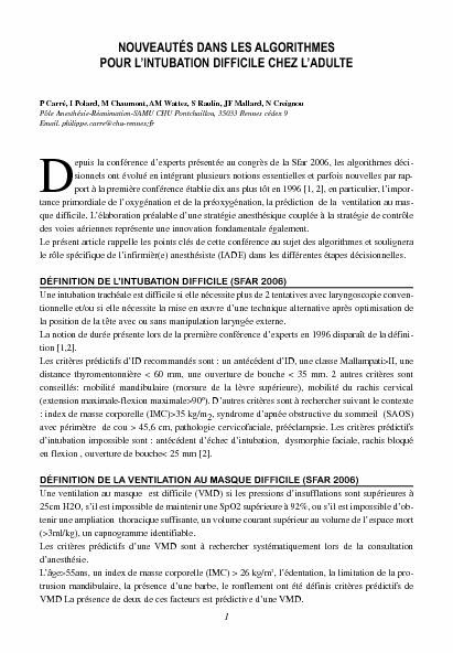 [PDF] NOUVEAUTÉS DANS LES ALGORITHMES POUR LINTUBATION