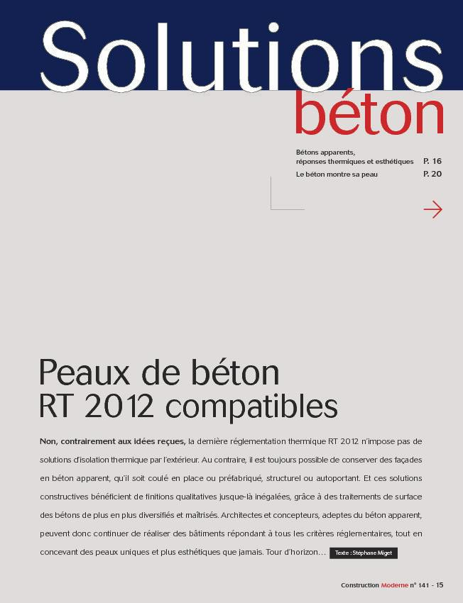 [PDF] peaux de béton RT 2012 compatibles », n° 141