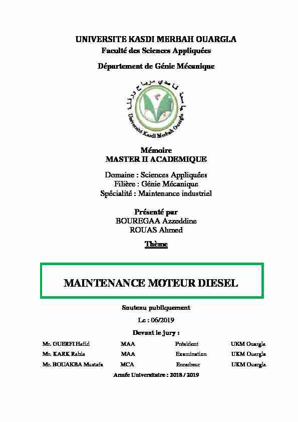 [PDF] MAINTENANCE MOTEUR DIESEL - DSpace