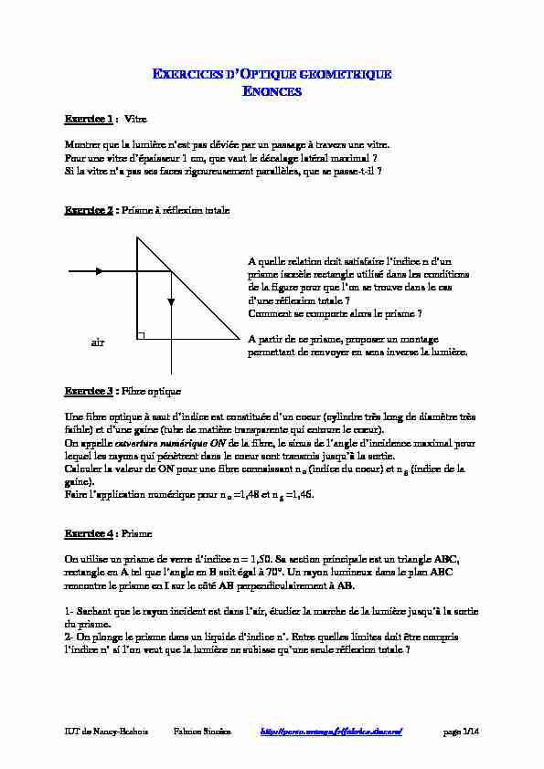 [PDF] 15 autres exercices corrigés doptique géométrique - Fabrice Sincère