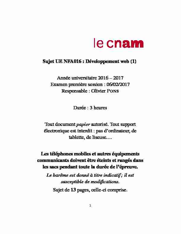 [PDF] Développement web - Cedric-Cnam