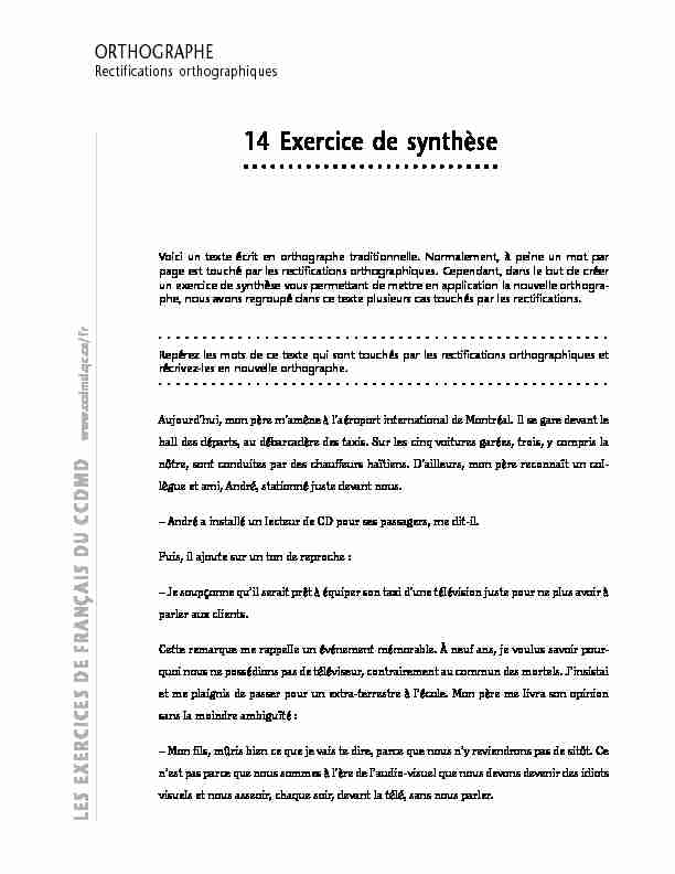 [PDF] 14 Exercice de synthèse - CCDMD