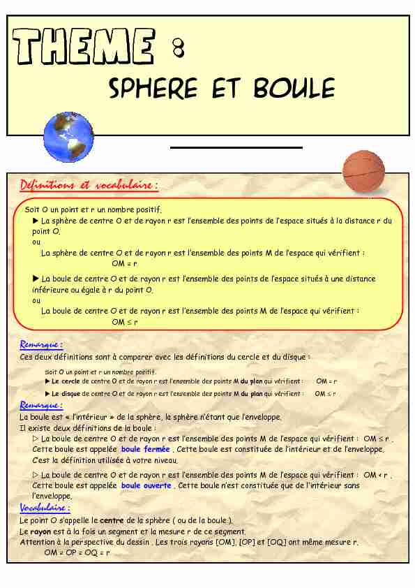 [PDF] Sphere et boule - Cours - Collège Le Castillon
