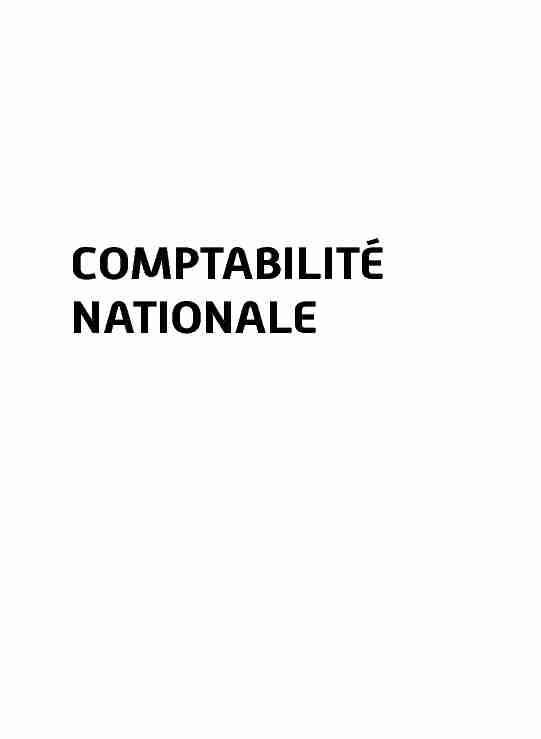 [PDF] COMPTABILITÉ NATIONALE - Dunod