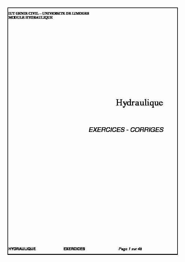 Hydraulique