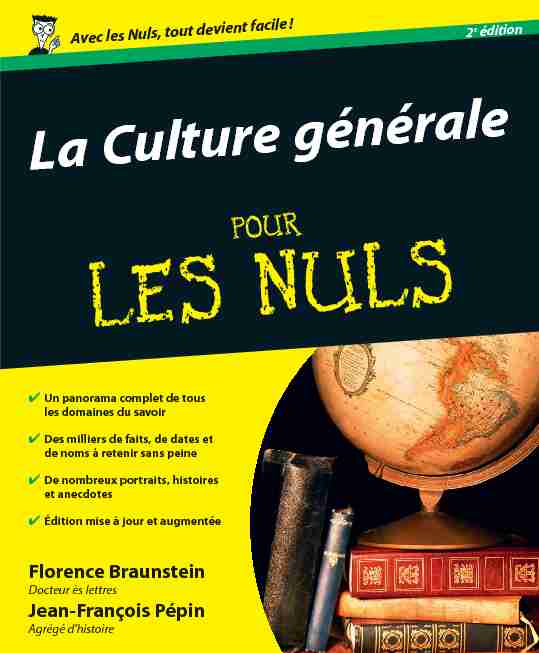 [PDF] Culture Générale POUR LES NULS