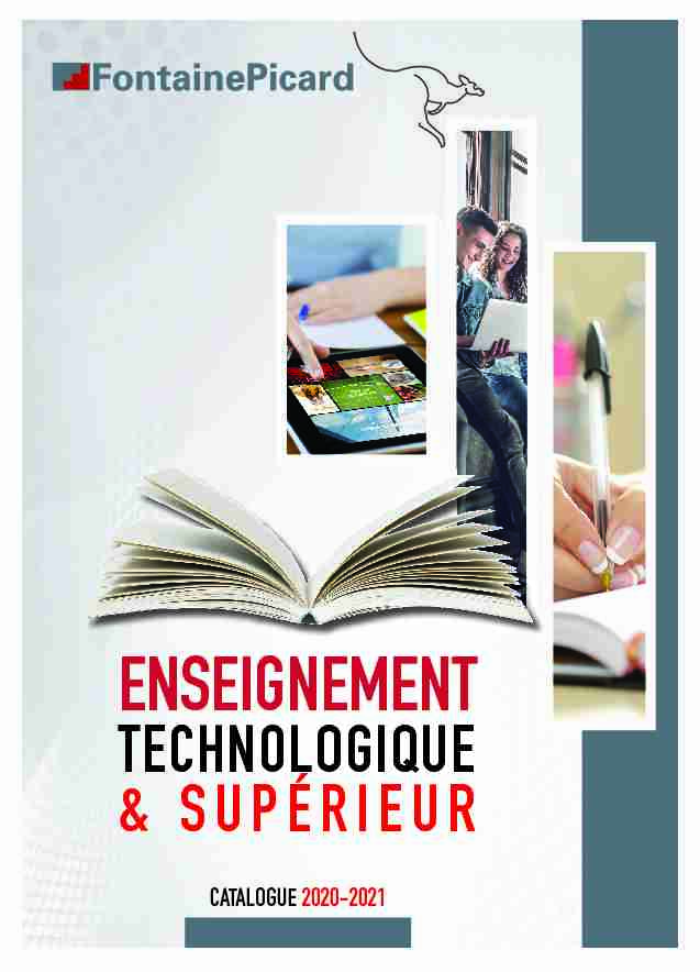 [PDF] TECHNOLOGIQUE & SUPÉRIEUR - Fontaine Picard