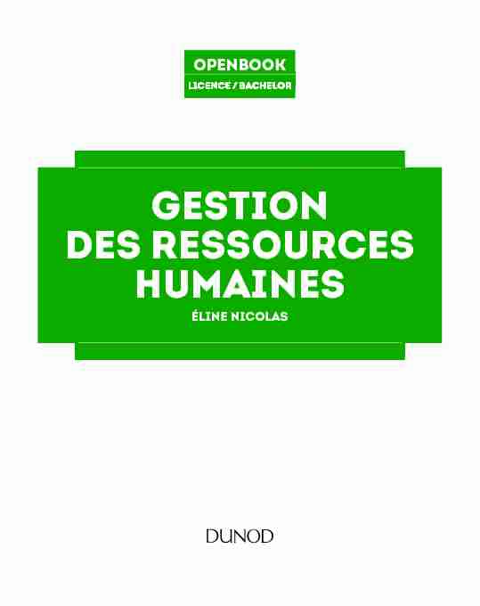 [PDF] Gestion des ressources humaines - Dunod