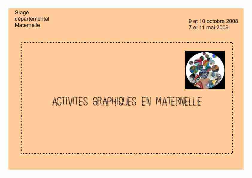 [PDF] activites graphiques en maternelle - La Classe Maternelle