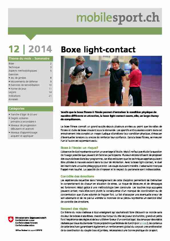 [PDF] Boxe light-contact - Mobilesport