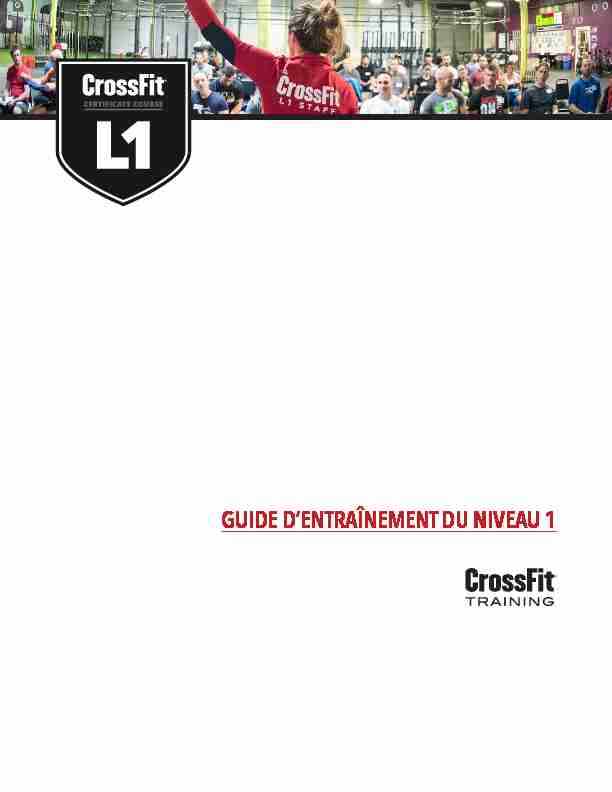 [PDF] GUIDE DENTRAÎNEMENT DU NIVEAU 1 - CrossFit