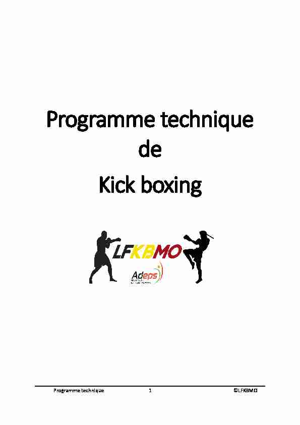 [PDF] Programme technique de Kick boxing - LFKBMO