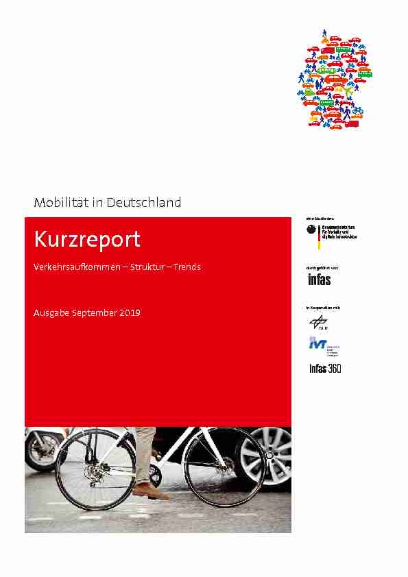 Mobilität in Deutschland – MiD Kurzreport Verkehrsaufkommen
