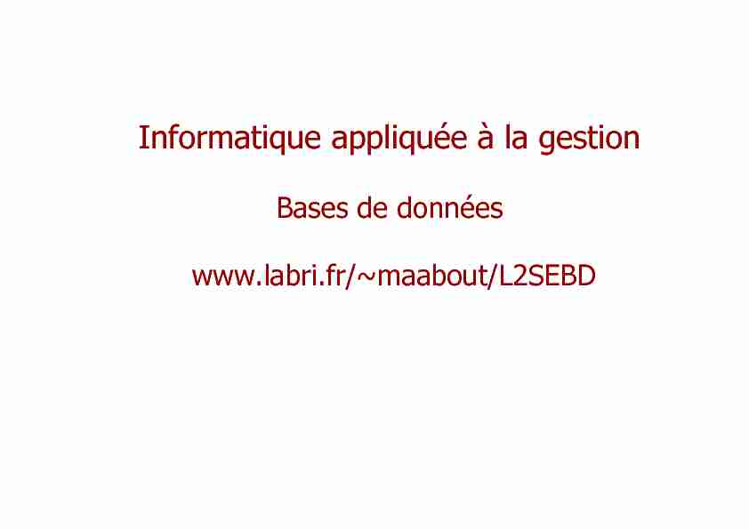 [PDF] Informatique appliquée à la gestion - LaBRI