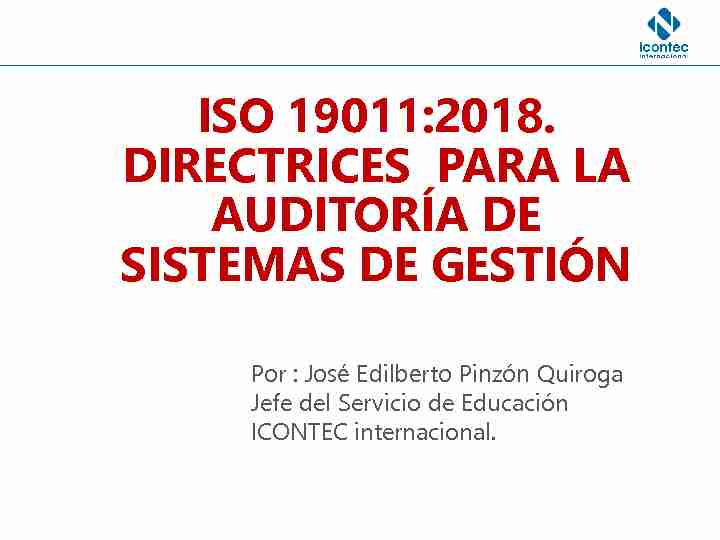 ISO 19011:2018. Directrices para la Auditoría de Sistemas de Gestión