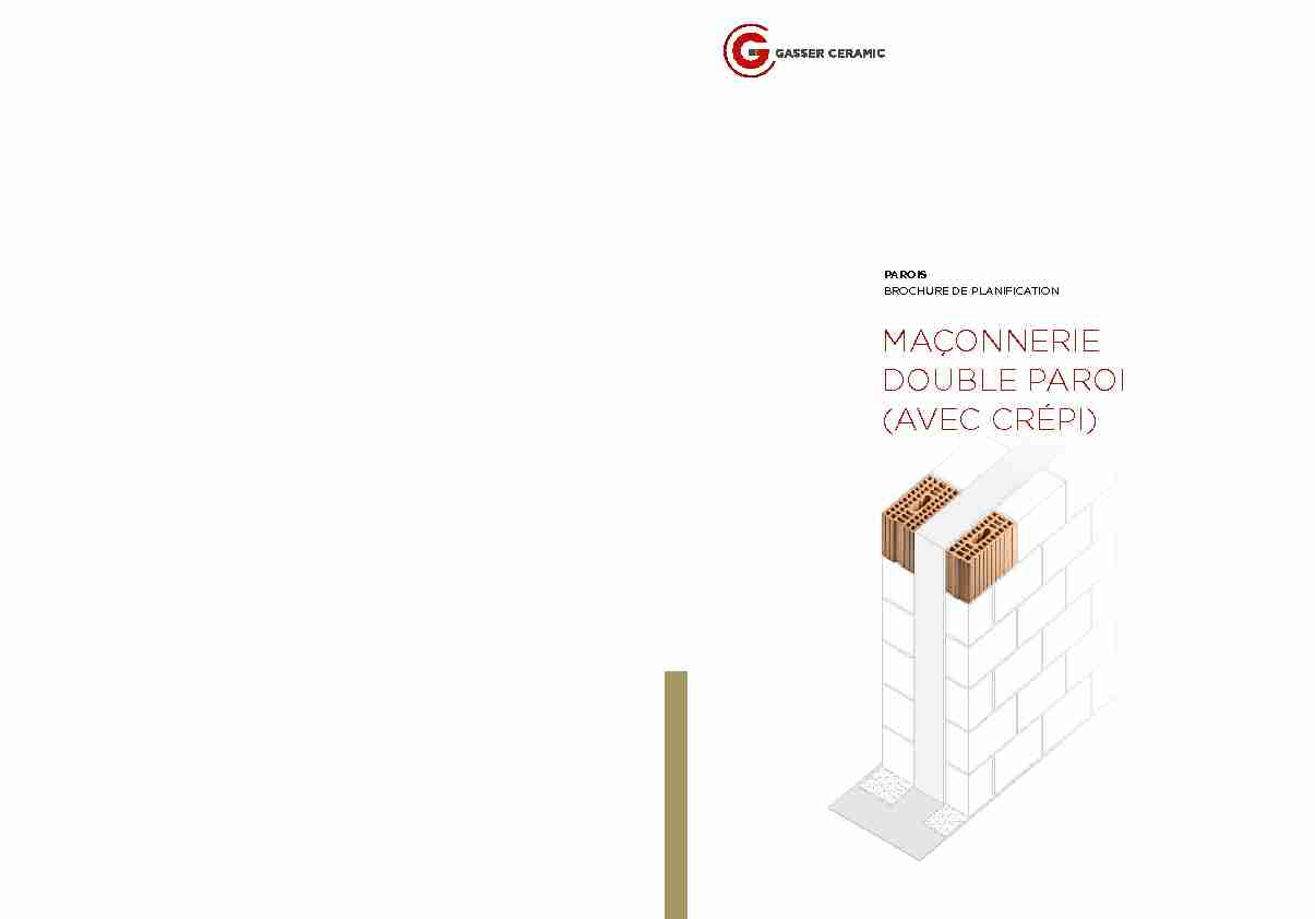[PDF] MAÇONNERIE DOUBLE PAROI (AVEC CRÉPI) - Gasser Ceramic