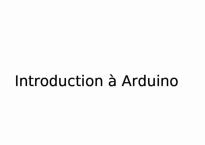 [PDF] Introduction à Arduino