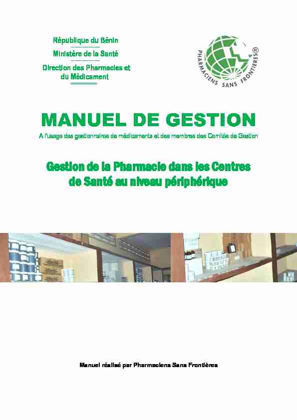 MANUEL DE GESTION - ReMeD
