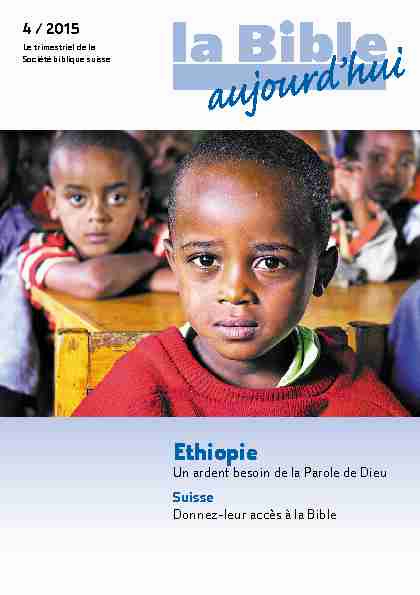 [PDF] Ethiopie - Société biblique suisse
