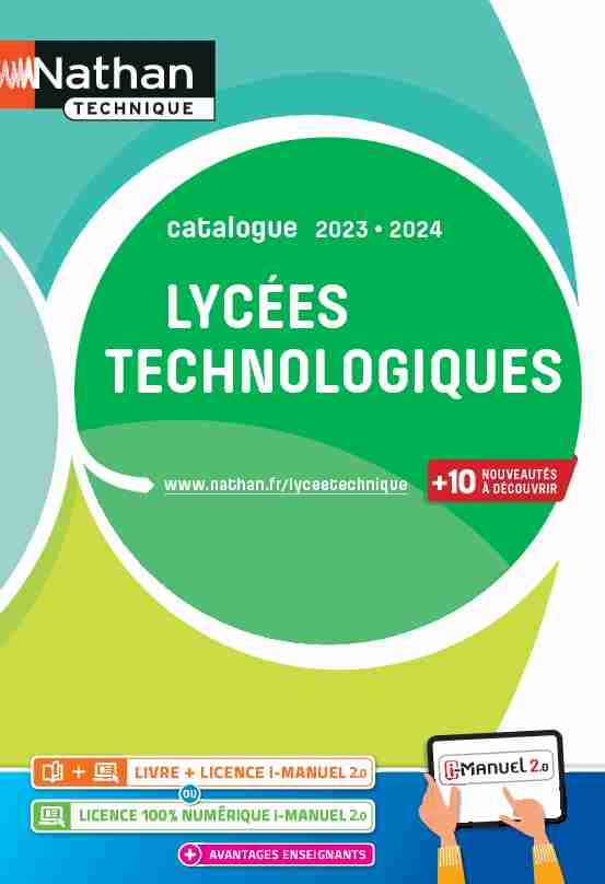 LYCÉES TECHNOLOGIQUES