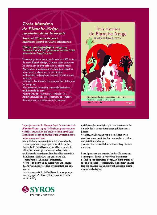 [PDF] Trois histoires de Blanche-Neige