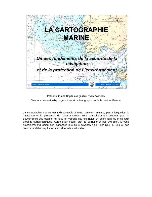 [PDF] LA CARTOGRAPHIE MARINE