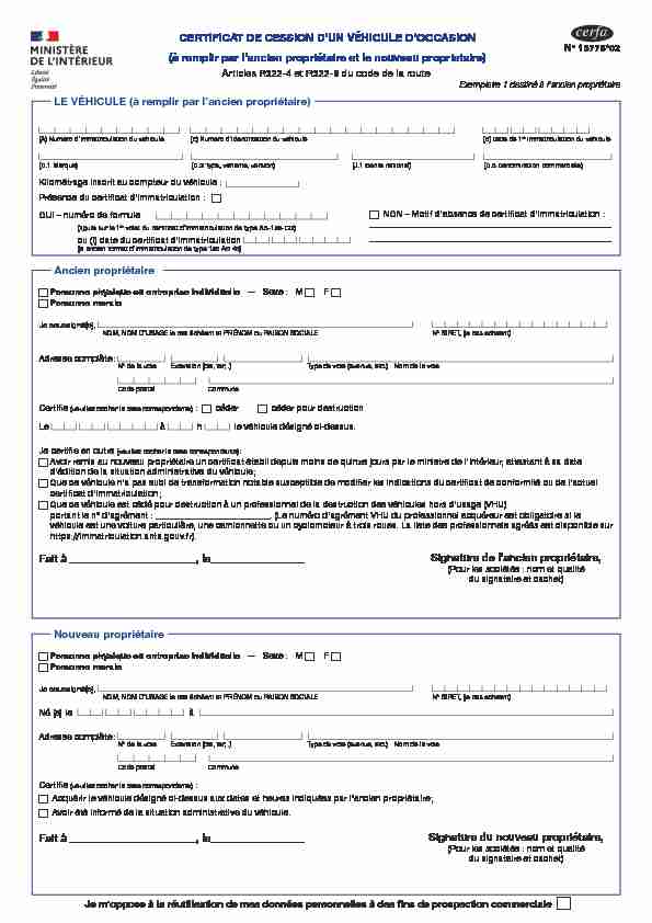 [PDF] Certificat de cession - CERFA 13754 - Mairie de Sainte-Anne-dAuray
