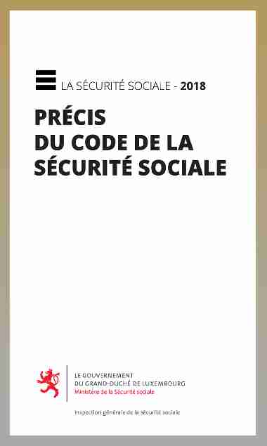 [PDF] Précis du code de la sécurité sociale 2018 - Inspection générale de