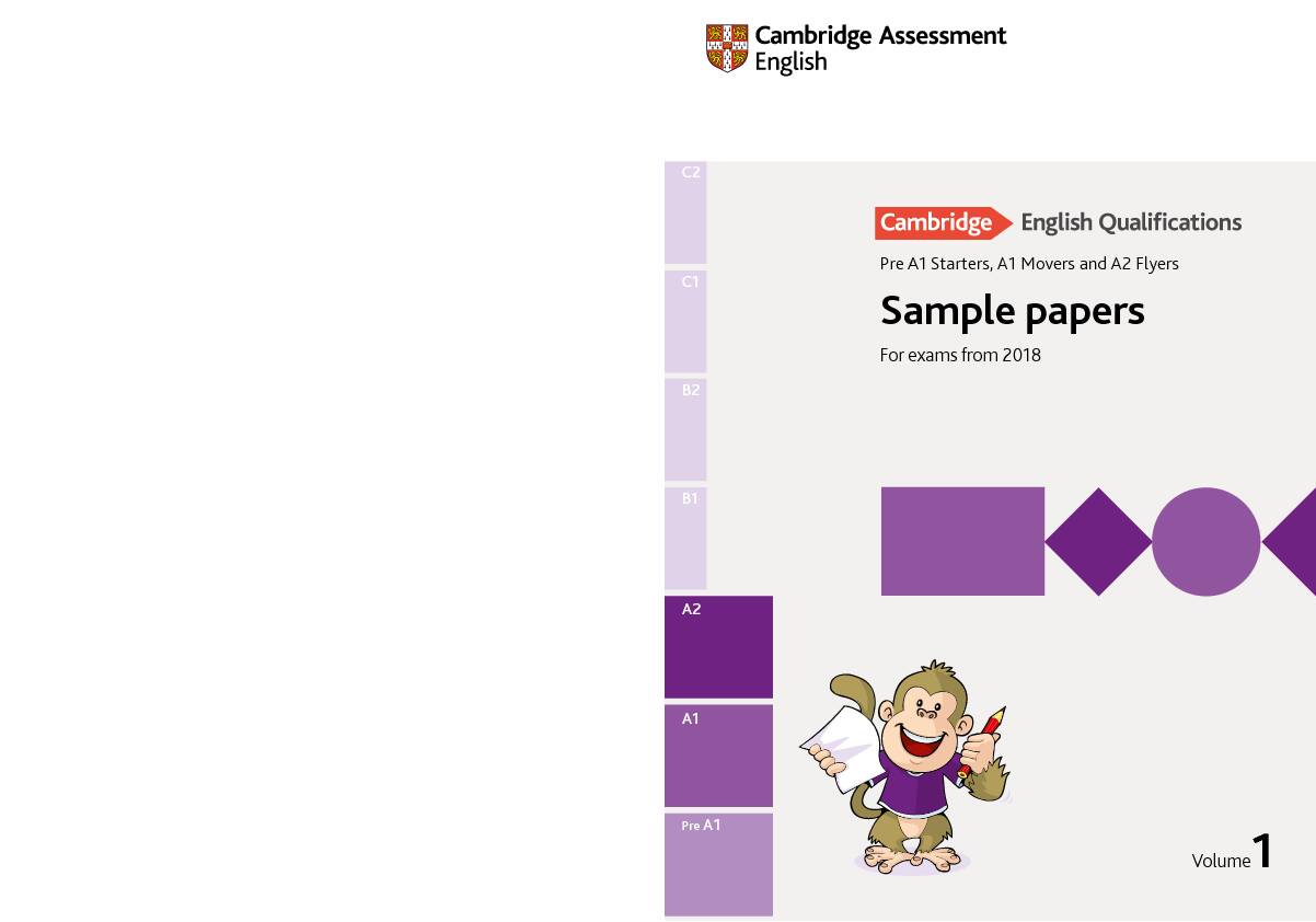 Pre A1 Starters A1 Movers and A2 Flyers – Sample papers