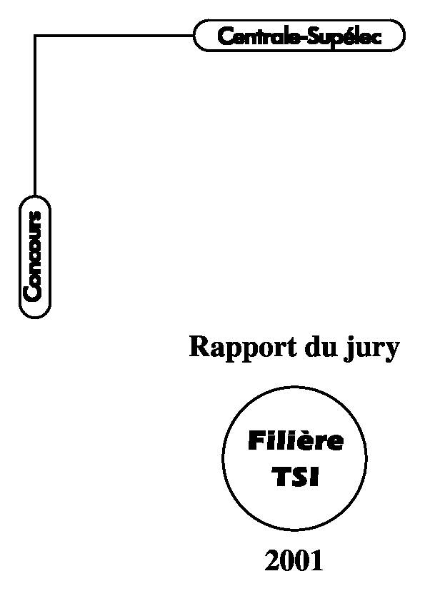 Rapport du jury 2001 - Filière TSI