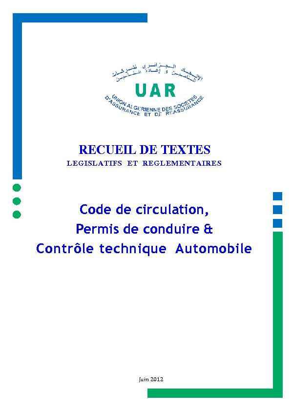 Code de circulation Permis de conduire & Contrôle technique