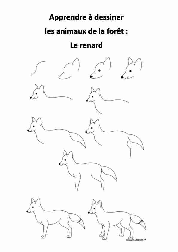 Apprendre à dessiner les animaux de la forêt : Le renard