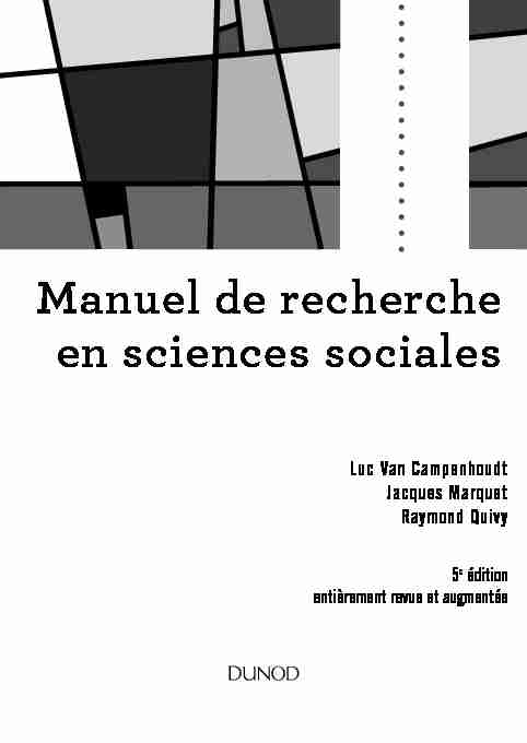 [PDF] Manuel de recherche en sciences sociales - Dunod